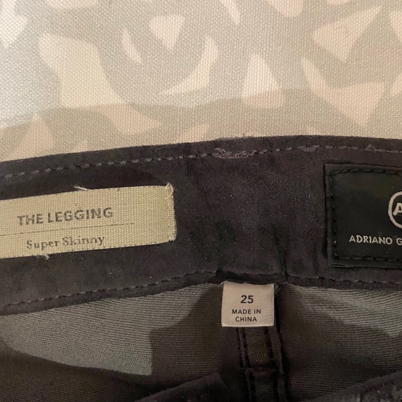 AG Jeans The Legging Super Skinny Slate Suede Pants size 25 - Picture 6 of 7